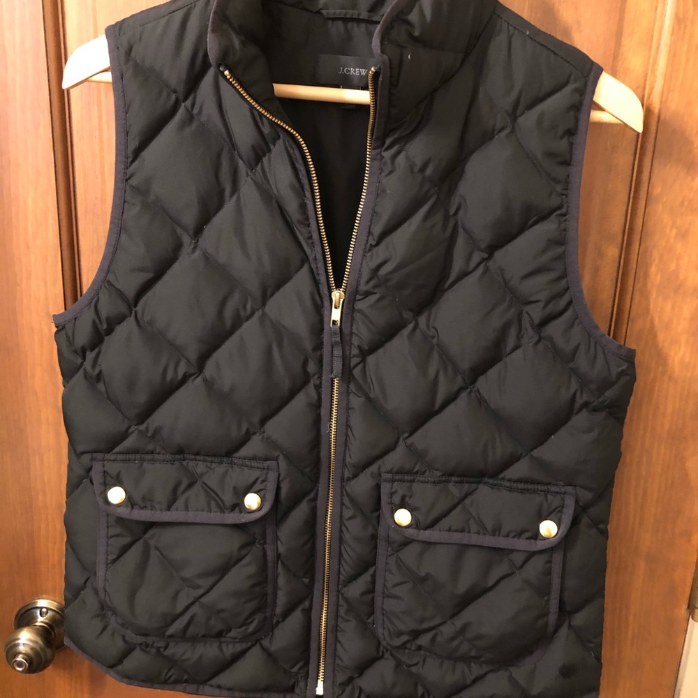 J Crew quilted down vest
